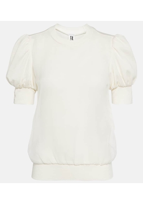 Noir Kei Ninomiya Ruffle-trimmed wool sweater