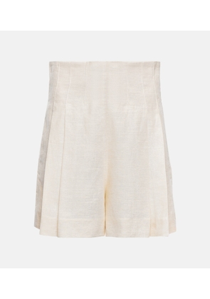 Chloe High-rise linen shorts