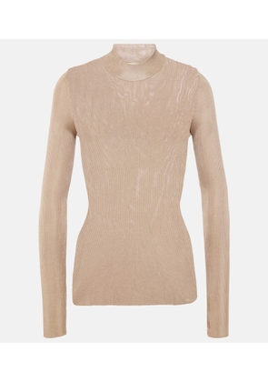 Saint Laurent Ribbed-knit silk sweater