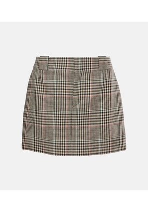ChloÃ© Checked wool miniskirt