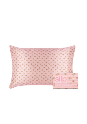 slip Queen Pillowcase in Petal - Pink. Size all.