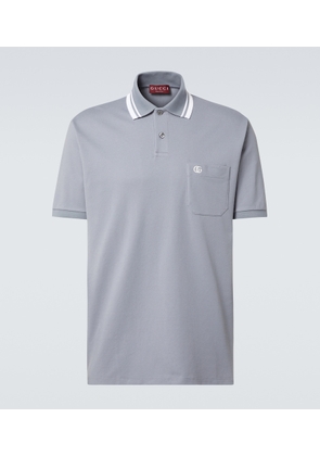 Gucci GG Web cotton-blend polo shirt