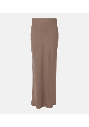 Brunello Cucinelli High-rise twill maxi skirt