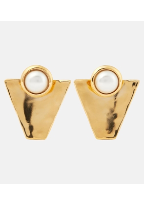 Saint Laurent Embellished clip-on earrings