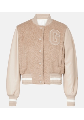 Givenchy Leather-trimmed alpaca-blend varsity jacket