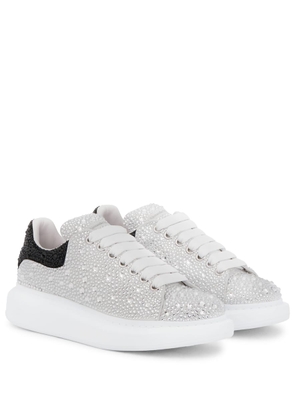 McQueen Oversized embellished leather sneakers