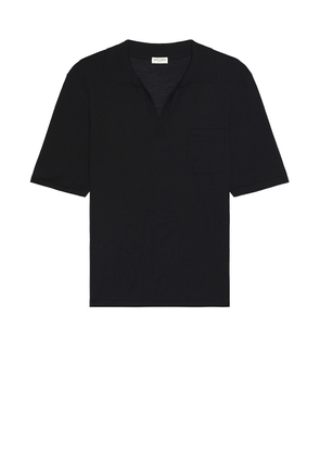 Saint Laurent Polo Manches Courtes in Noir - Black. Size L (also in M, S, XL).