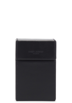 Saint Laurent Cigarette Box in Nero - Black. Size all.