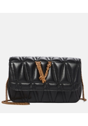 Versace Virtus Small leather shoulder bag