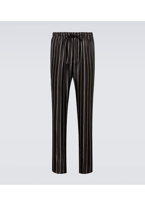 Dolce&Gabbana Striped silk pajama bottoms