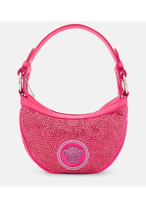 Versace Crystal Repeat Mini embellished leather shoulder bag