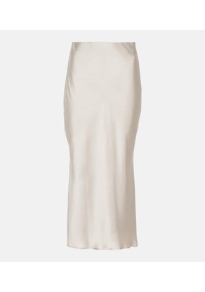 Brunello Cucinelli Satin midi skirt