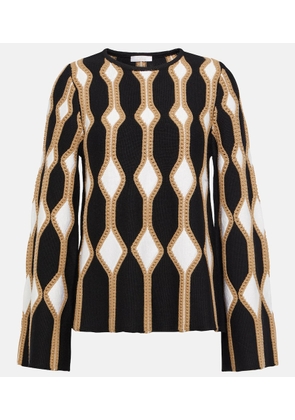 ChloÃ© Intarsia wool and silk sweater