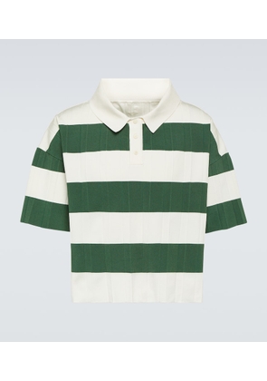 Jacquemus Le Polo Bimini striped pleated polo shirt