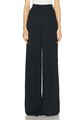 Saint Laurent Wide Leg Trouser in Noir Gris - Black. Size 40 (also in 42).