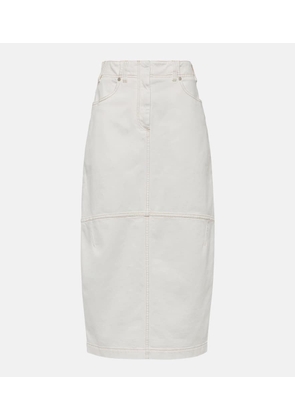 Brunello Cucinelli Denim midi skirt