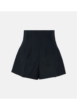 Prada High-rise wool and mohair shorts