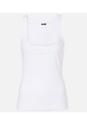 Versace Ribbed-knit cotton-blend tank top