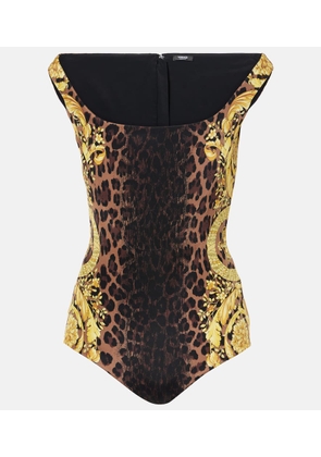 Versace Barocco silk bodysuit