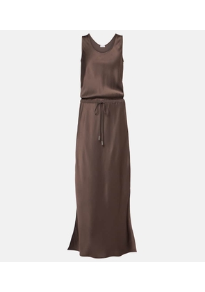 Brunello Cucinelli Satin maxi dress