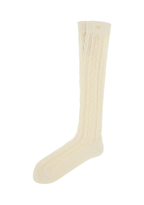 Valentino Ivory Cotton Socks