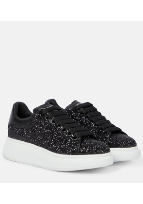 McQueen Oversized embellished leather sneakers
