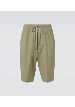 Rick Owens Bela Pods cotton-blend poplin Bermuda shorts