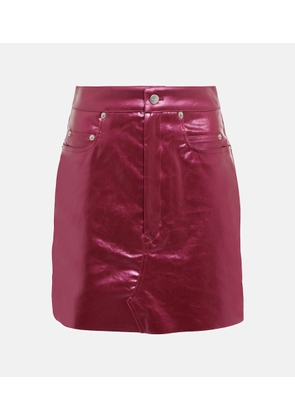 Rick Owens Coated denim miniskirt