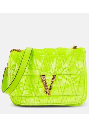 Versace Virtus Small velvet shoulder bag