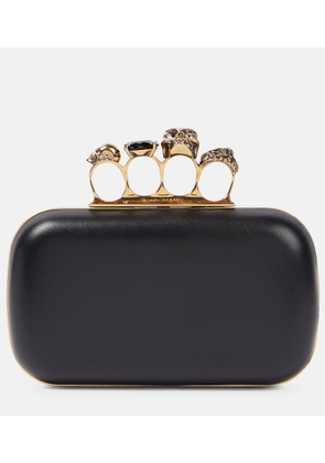 McQueen Knuckle leather clutch