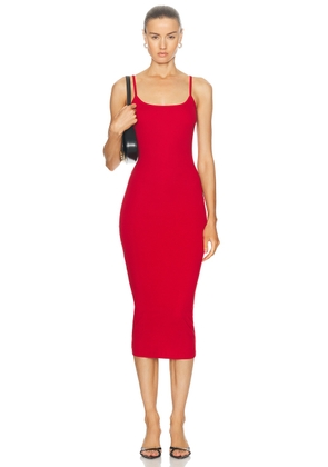 FLORE FLORE Bibi Midi Dress in Red - Red. Size L (also in M, S, XL, XS).