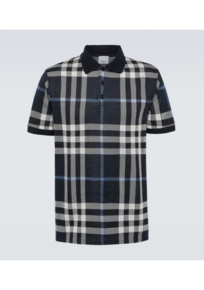 Burberry Checked cotton polo shirt