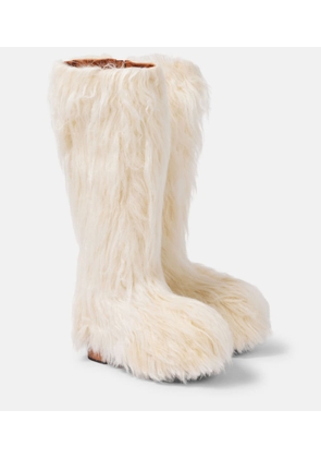 Acne Studios Faux fur knee-high boots