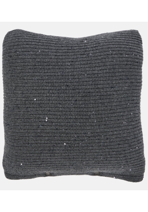 Brunello Cucinelli Sequined cashmere and silk cushion