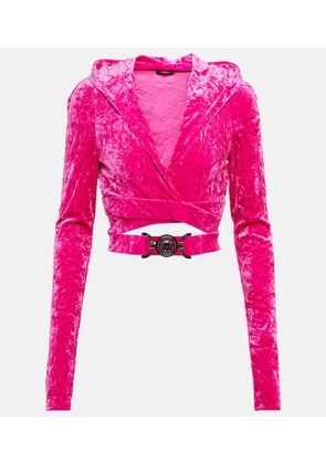 Versace Medusa Biggie velvet hoodie