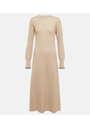 Brunello Cucinelli Alpaca and cotton-blend midi dress