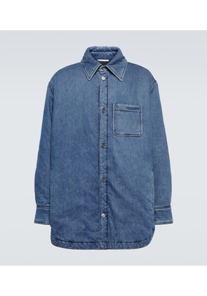 Valentino Embroidered padded denim overshirt