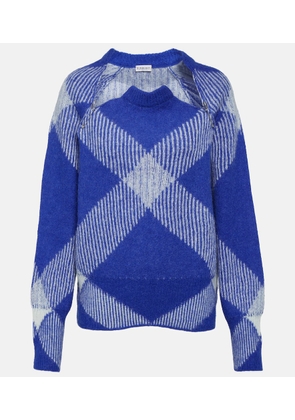 Burberry Checked alpaca-blend sweater