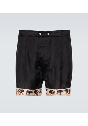 Bode Taureau printed silk boxers