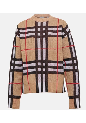 Burberry Checked cotton blend sweater