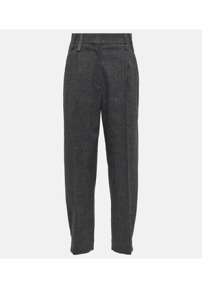 Brunello Cucinelli Mid-rise wool-blend pants