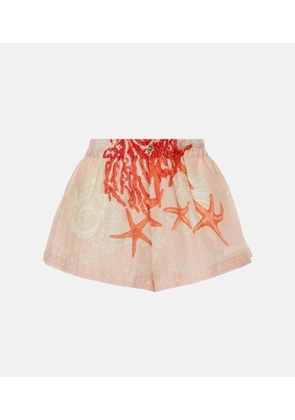 Versace Barocco Sea cotton and silk shorts