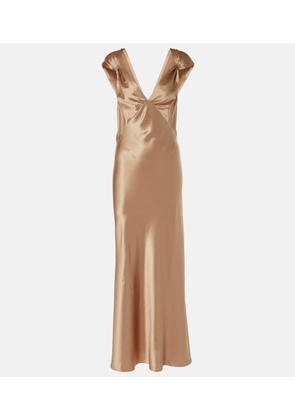 Saint Laurent Silk satin maxi dress