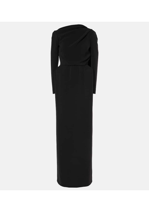 Balenciaga Caped crÃªpe gown
