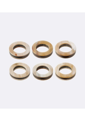 Brunello Cucinelli Set of 6 horn napkin rings