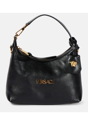 Versace Tag Small leather tote bag