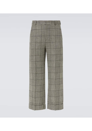 Valentino Houndstooth virgin wool flared pants