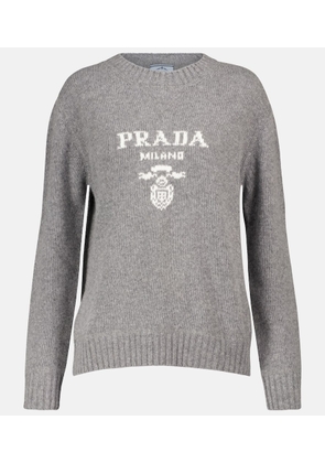 Prada Logo wool and cashmere sweater