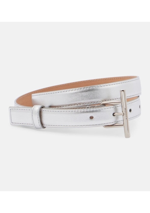 McQueen Metallic leather belt
