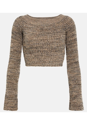 ChloÃ© Cropped cashmere-blend sweater
